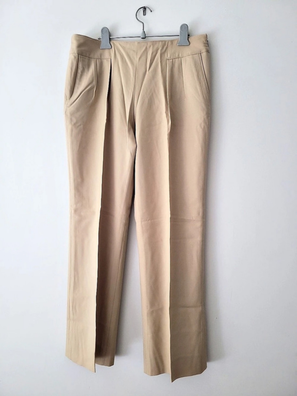 Valentino Straight-Leg Trousers in Beige Size 8